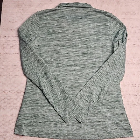 Nike Women's Dri-fit Heather Green Half-Zip Pullover - Picture 7 of 10